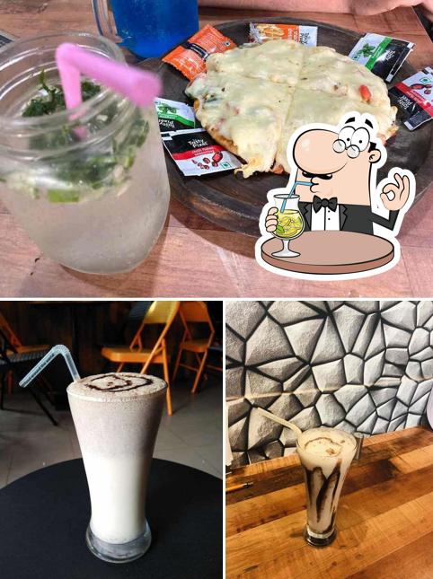 The photo of Hangout’s drink and food