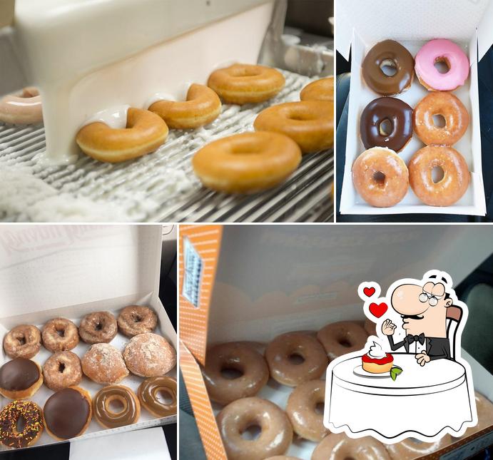 Krispy Kreme serves a range of sweet dishes