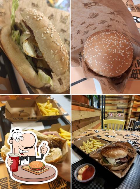Try out a burger at Country Burger