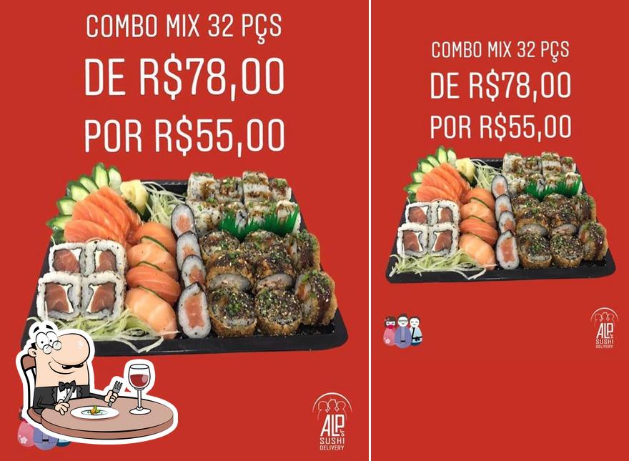 Platos en ALP's Sushi Delivery