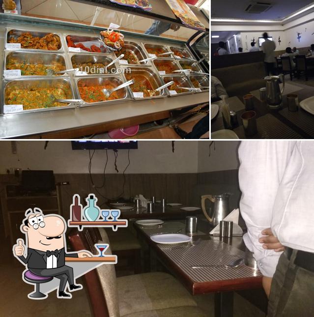 This is the photo displaying interior and dessert at RR Durbar, Patamata