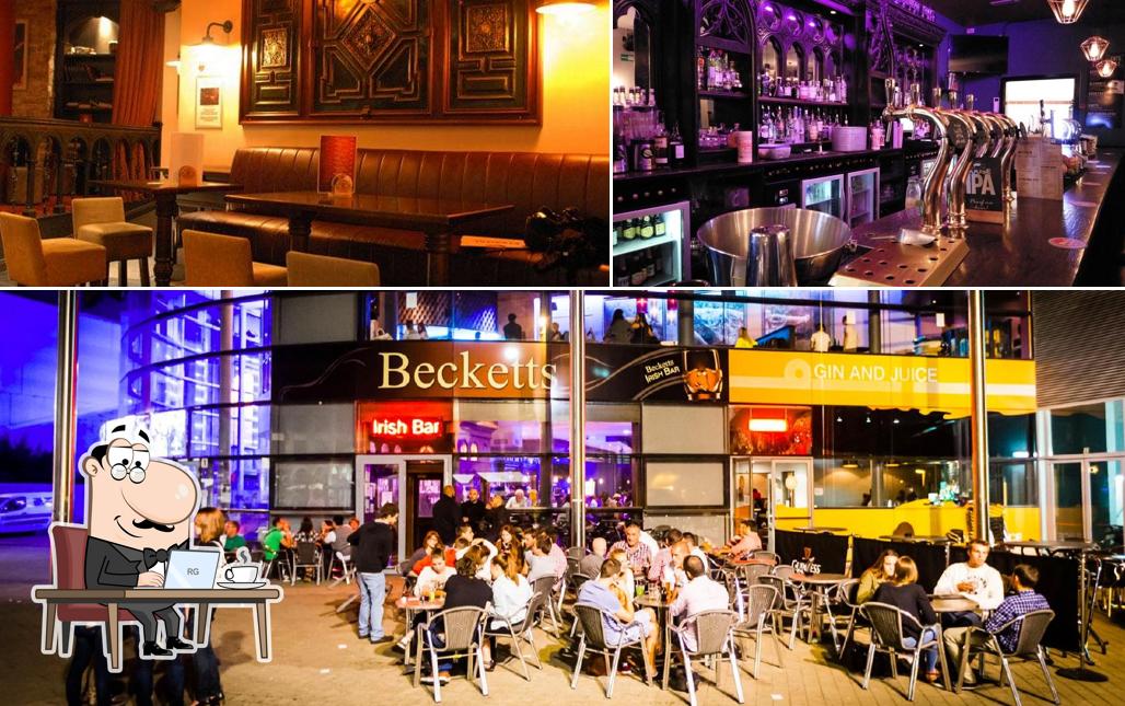 Jetez un coup d’oeil à l’image représentant la intérieur et comptoir de bar concernant Becketts