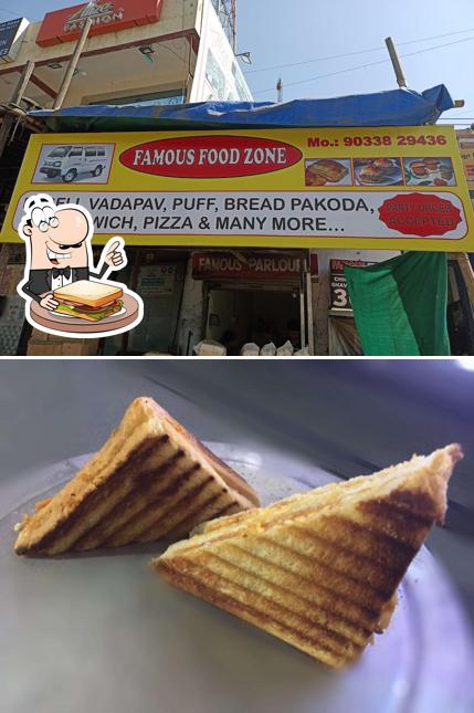 Grilled cheese sandwich at Famous Food Zone