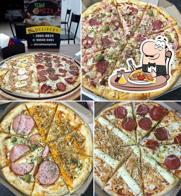 Escolha pizza no Team Pizza