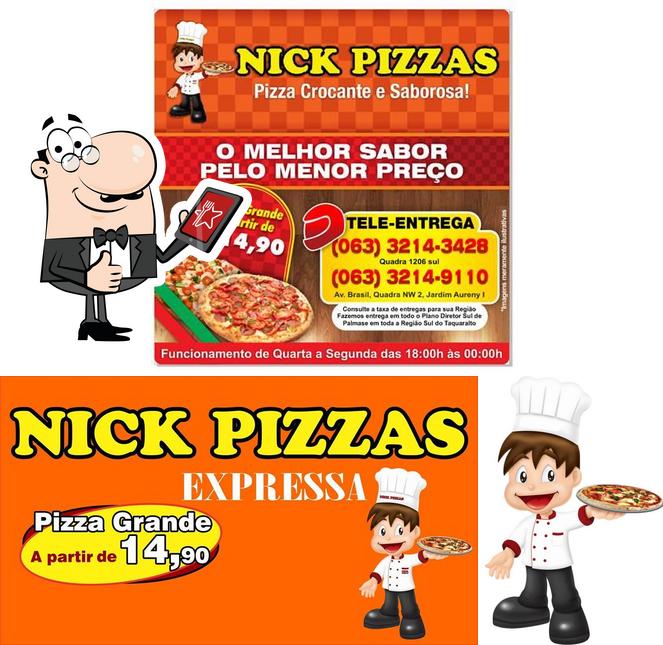 Look at the pic of Nick pizzas