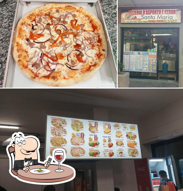 Nourriture à Santa Maria - Kebab pizza