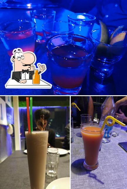 Enjoy a beverage at Shawarma Bros