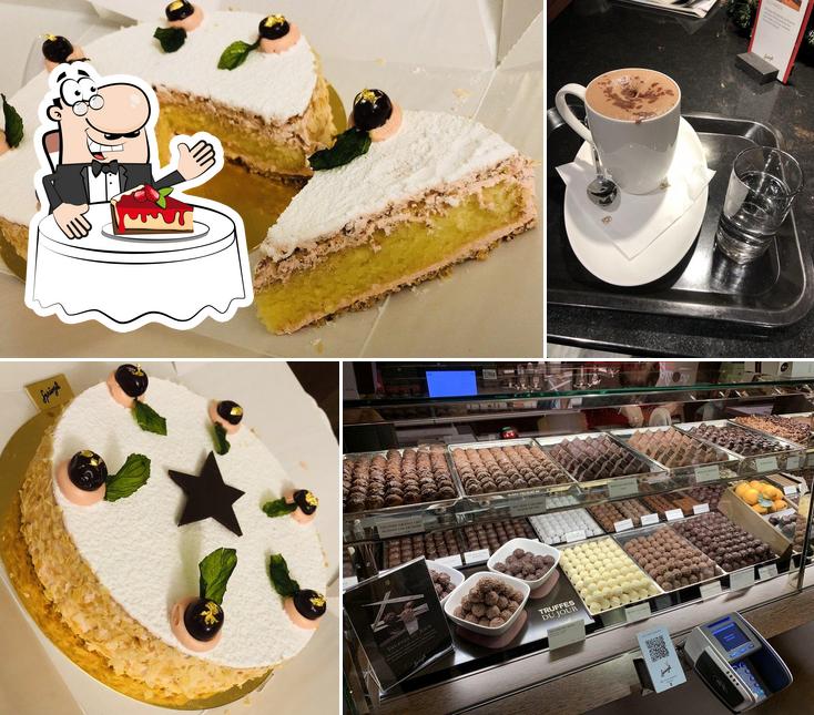 Confiserie Sprüngli Café-Bar propone un'ampia gamma di dessert