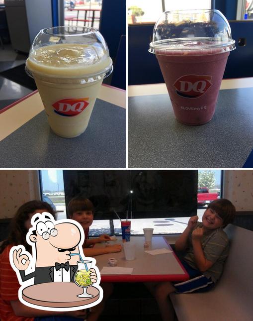 The image of drink and interior at Dairy Queen Store