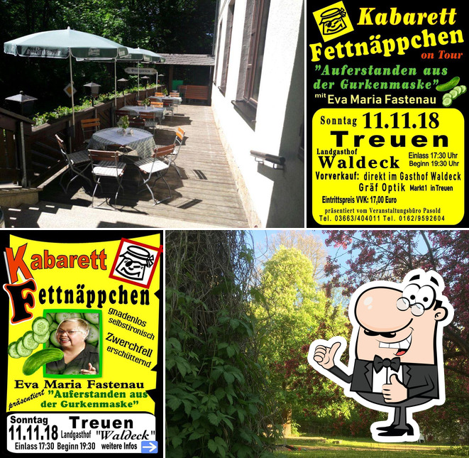 Здесь можно посмотреть снимок ресторана "Pension im Vogtland - Landgasthof und Pension Waldeck in Treuen"