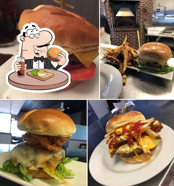 Get a burger at Trio Brick Oven Eatery