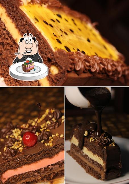 Bolo de chocolate em Empório Caipira