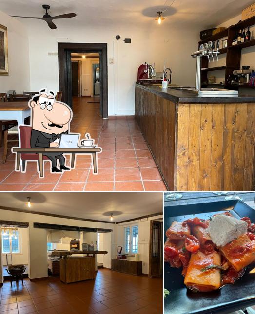 Tra le diverse cose da RistOsteria Al Pettirosso si possono trovare la interni e cibo