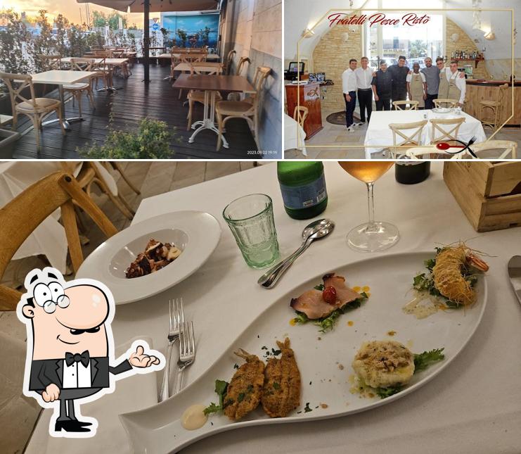 La interni e cibo del ristorante