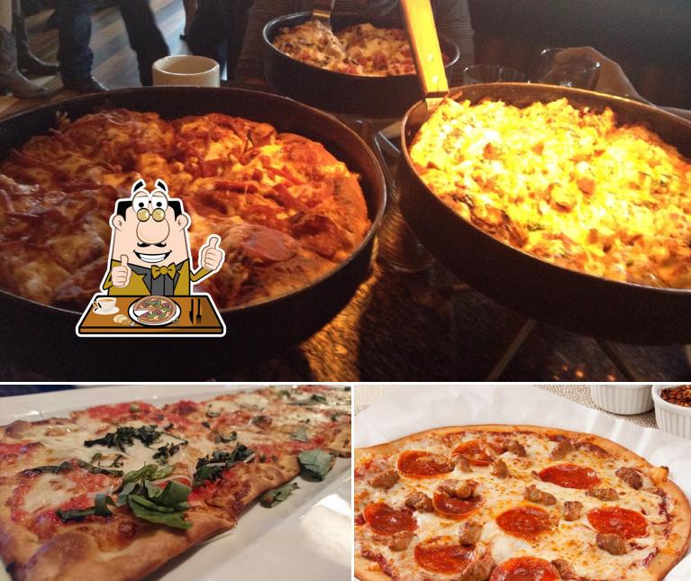Try out pizza at BJ's Restaurant & Brewhouse