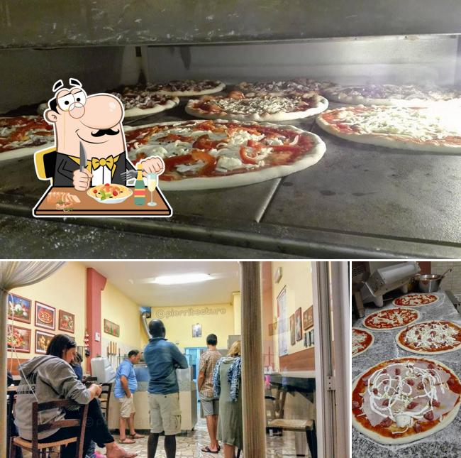 Tra le varie cose da Pizzeria Da Salvatore si possono trovare la cibo e interni