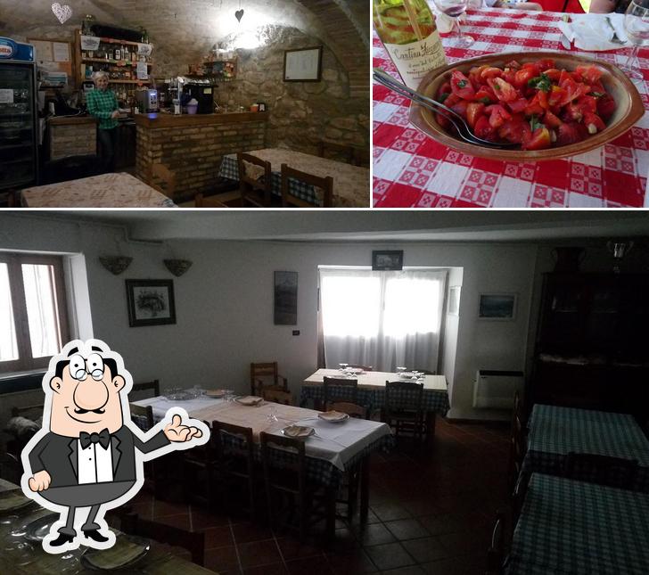 La interni e cibo del ristorante