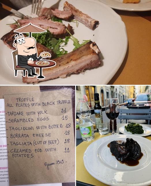 La immagine di esterno e cibo da Trattoria Da Ginone 1949