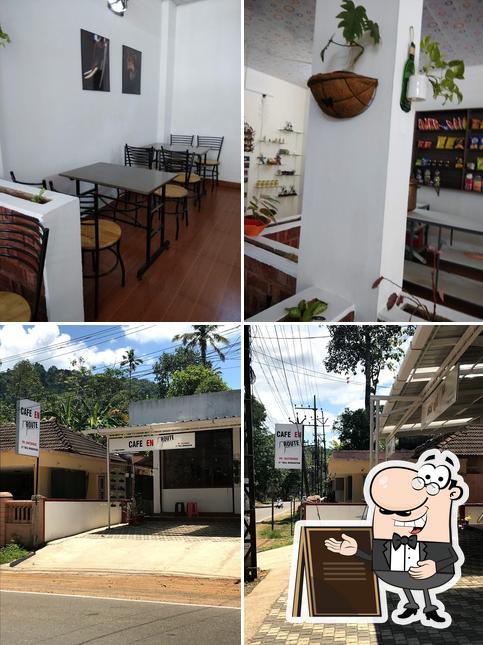 Among different things one can find exterior and interior at Cafe En Route