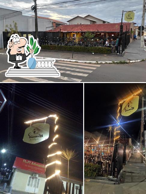 O exterior do Esquina 21 Bar & Cozinha