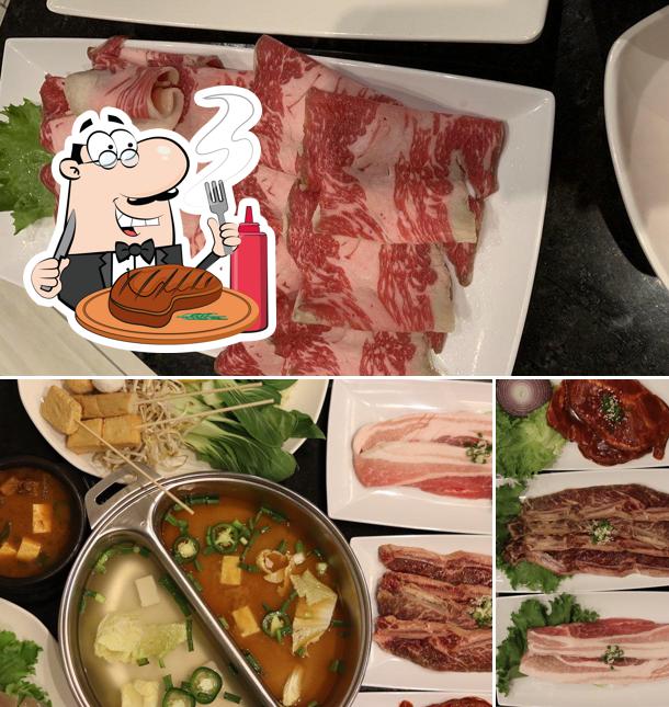 Try out meat dishes at Kim's House Grill & BBQ