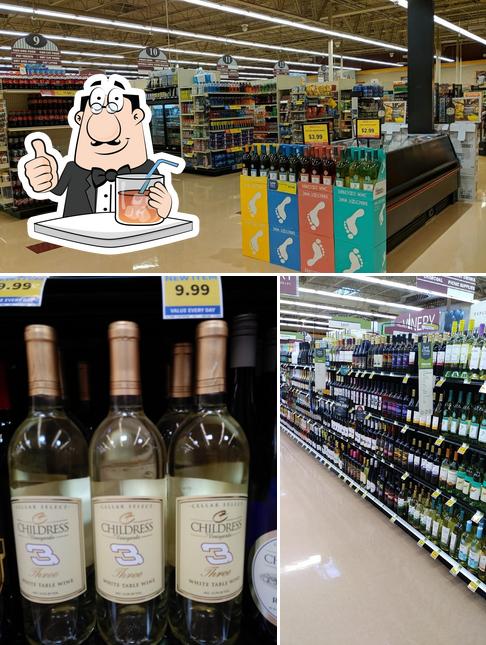 Take a look at the photo showing drink and interior at Food City