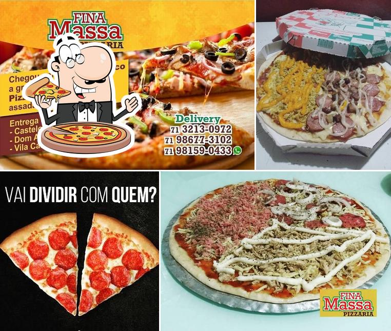 Peça diversos variedades de pizza