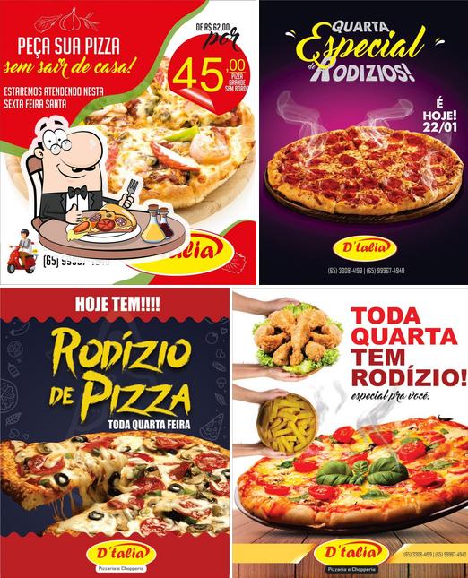 Consiga pizza no D'talia Pizzaria e Choperia