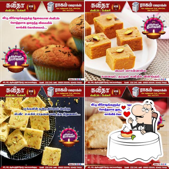 Kavitha Sweets & Bakery provides a number of desserts