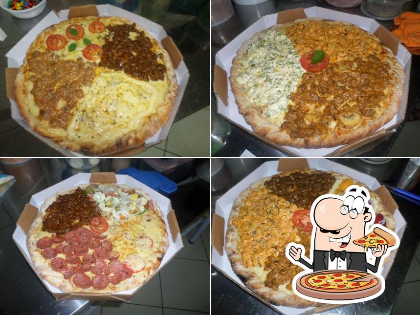 Escolha pizza no Nara Lanches