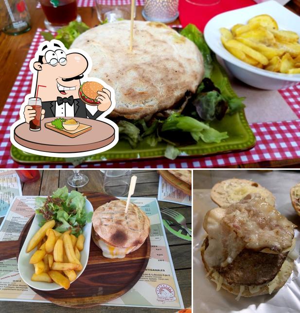 Try out a burger at Pizzeria Sancta Maria 1187