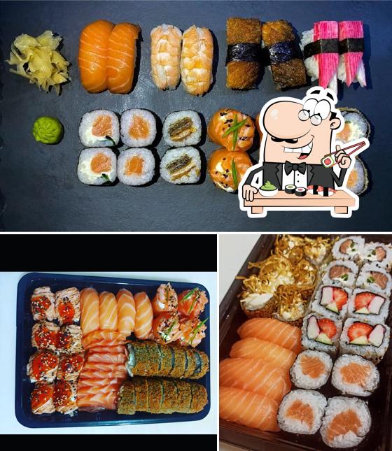 Rolos de sushi são oferecidos por Fukai Sushi House (Delivery)