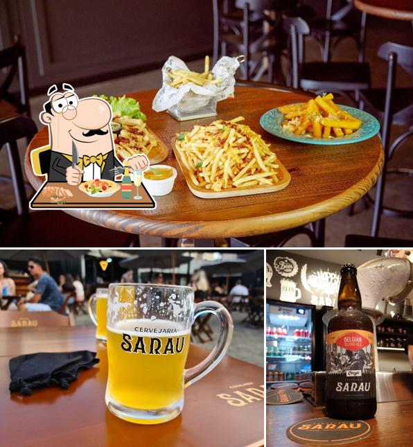 Comida em Sarau cervejaria