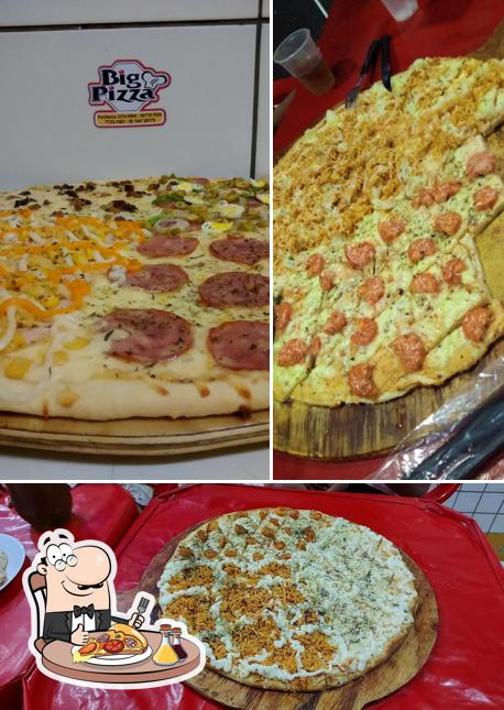 Experimente pizza no Pizzaria Big Pizza Paciência