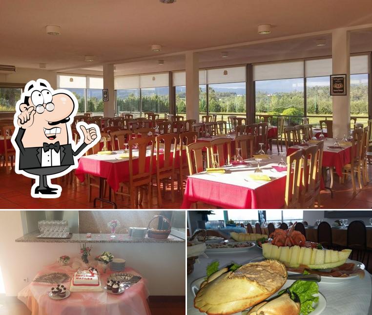 Entre diferentes coisas, interior e comida podem ser encontrados no Restaurante Campo de Tiro de Vila Verde