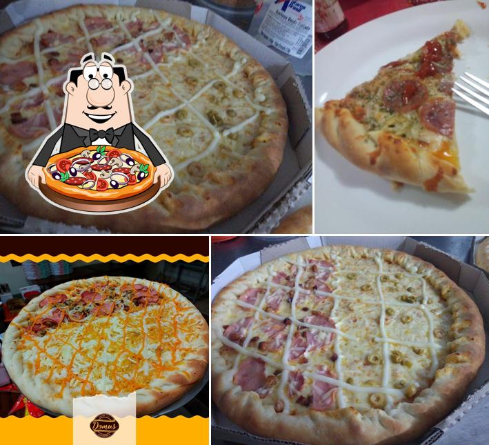 Peça diferentes variedades de pizza