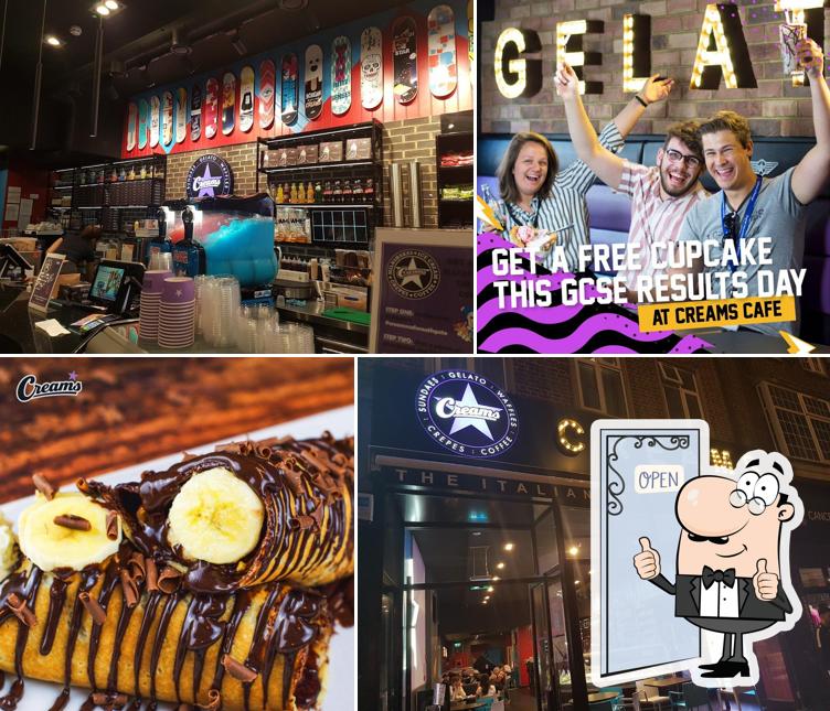 Creams Cafe, 60 Chase Side in London Restaurant menu and reviews