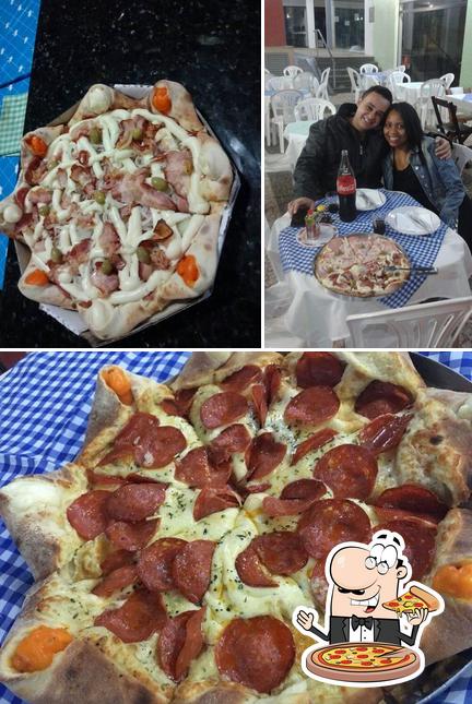 Escolha diferentes variedades de pizza