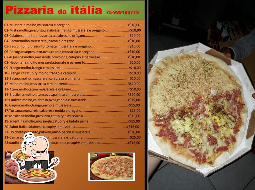 Experimente pizza no Sabor da italia pizzaria