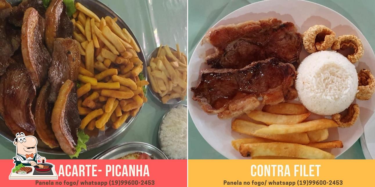 Restaurante Panela no Fogo serve refeições de carne