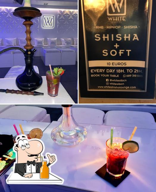 Try out various beverages offered by White Shisha Lounge
