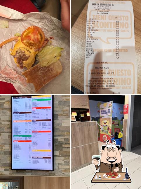 Ordina i piatti di carne a Burger King