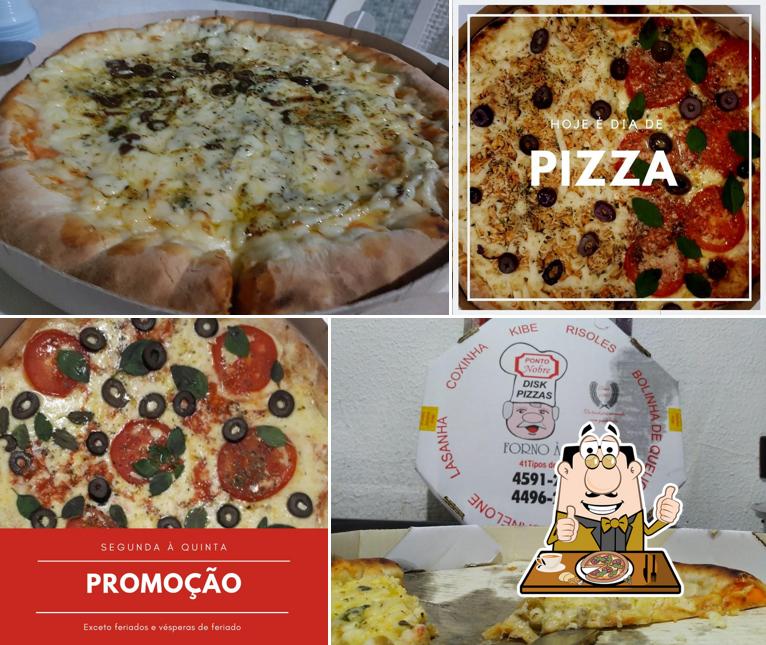 No Ponto Nobre Disk Pizzas, você pode desfrutar de pizza