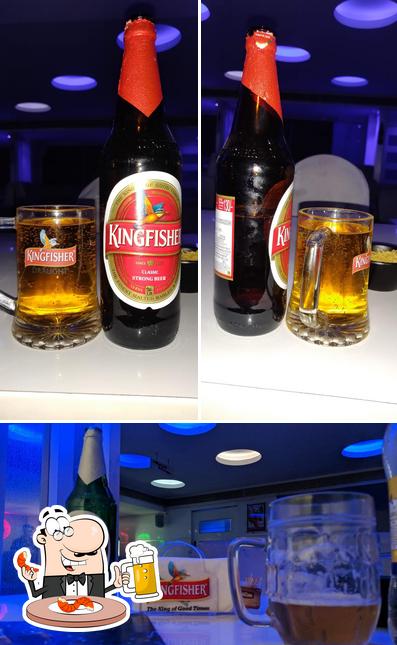 You can get a pint of light or dark beer