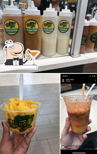 Take a look at the photo displaying drink and fries at Green Mango
