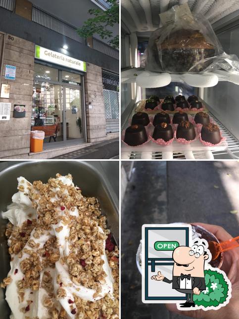 Gelateria naturale. Verde cacao