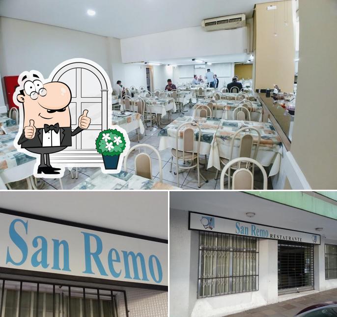 O San Remo Restaurante se destaca pelo exterior e interior