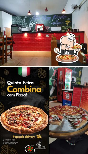 Consiga diferentes tipos de pizza