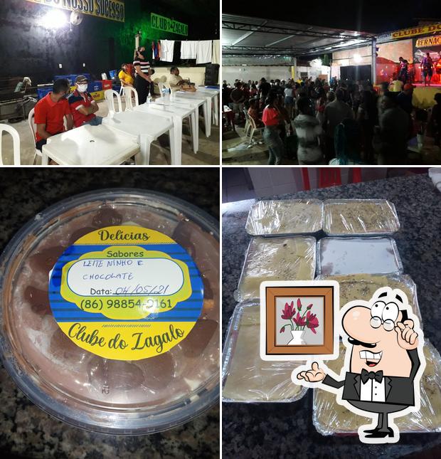 Entre diversos coisas, interior e comida podem ser encontrados no Clube do Zagalo