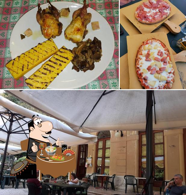 La cibo e interni del ristorante
